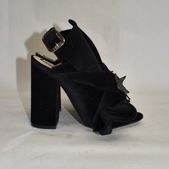 $660 Nº21 Stars Embellished Knotted Black Velvet Heel Sandal 36 (TPO2) V - Picture 2 of 7